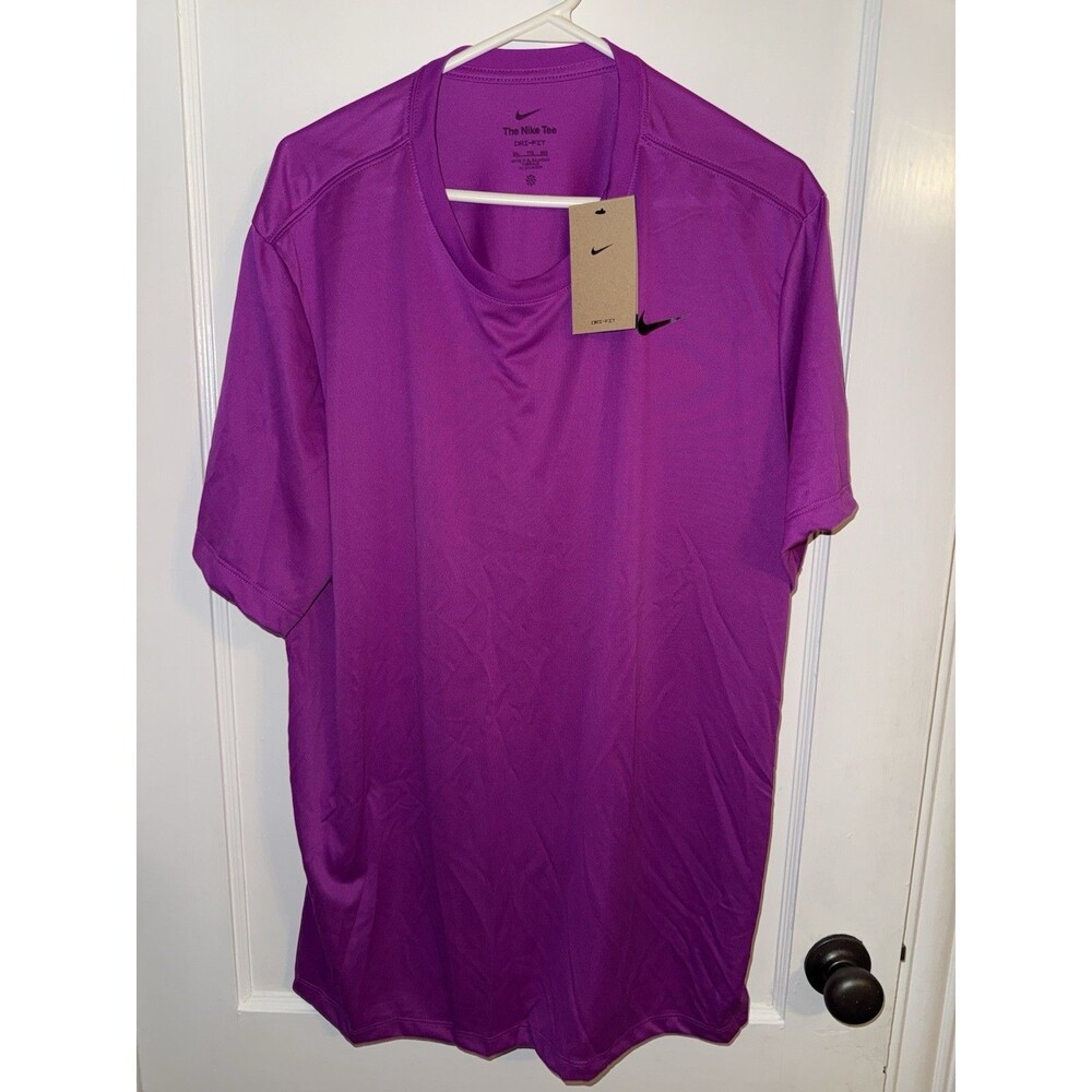 NWT Nike Mens 2XL Dri-Fit Purple Short Sleeve T Shirt Training Shirt DX0989-551